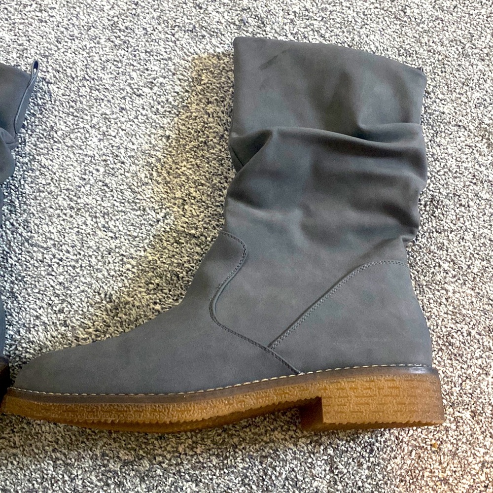 Never worn Gray dress boots